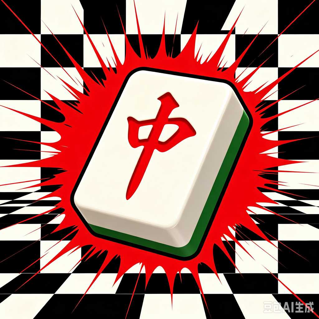 vintage text mahjong set